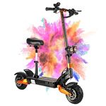 MetaMoov ZO08 Electric Scooter, 3000W Dual Motors Scooter for Adults Up to 45 MPH Fast Speed, 52 Miles Long Range, Dual Disk Brake Dual Suspension 10" Off Road Tires Adult Electric Scooter with Seat