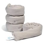 PIG Home Solutions Dryer-Safe Reusable Water Absorbent Sock - 4 Pack - 3" x 38" - Absorbs Up to 34 oz per Sock - Beige - PM50676