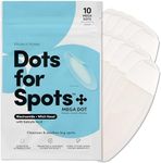 Dots for Spots Mega Dot Pimple Patches (Pack of 10) - Niacinamide Formula for Face and Body - Discreet Design, Fast-Acting, Vegan & Cruelty-Free Korean Skin Care