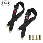 2 Pack Adjustable Seat Safety Belt Kit Single Double Seat Lap Seatbelt Universal for Go Kart UTV