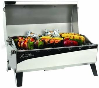 Kuuma Stow and Go Propane Tabletop and Mountable Grill - Stainless Steel Gas Grill with Foldable Legs | Great for Camping, Boating, Picnics, Barbeques & More |13,000 BTUs - (58130)