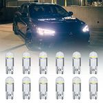 Bonlux T10 501 LED Bulbs W5W LED Bulb Car Bulb Car Light Bulbs LED Side Light Bulb Number Plate Bulb W5W 194 168 2825 Wedge Led Car Bulbs Interior Dome Map Door Light Bulb Cool White 6500K Pack of 12