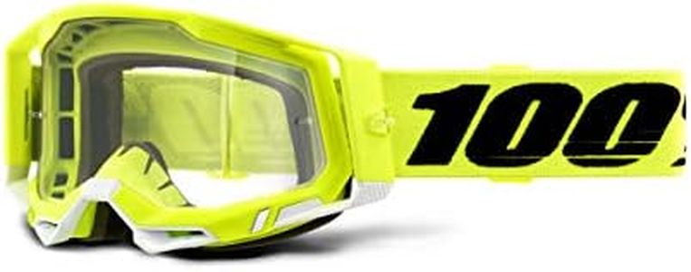 Desconocido Gafas de Ciclismo 100% Racecraft 2, Amarillo, Lente Transparente