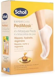 Scholl Masques pour pieds Nourrissants - Lot de 4 paires - Des pieds plus doux en une seule application - Formule composée d'huile de manuka, d'urée et de beurre de karité pour une hydratation intense