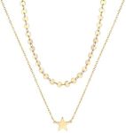 LOYATA Dainty Layered Choker Necklace 14K Gold Plated Star Charm Pendant Sequins Choker Necklaces for Women