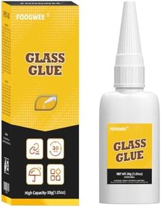 Glass Glue - Oily Glue, FOOGWEE 30g Glass to Glass Glue, Strong Bond, Instant Super Glue for DIY Craft, Model, Pottery, Tile, Glass, Plastic, Metal, Stone, Rubber, Ceramic and More