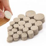 URBANFIX Chair Leg Floor Protector - 80 Pieces, Furniture Felt Pads | Non Skid Floor Protector | Noise Insulation Pad Floor Bumper, Beige