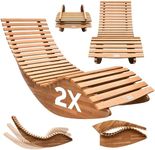 CASARIA® 2x JAVA Rocking Wooden Gar