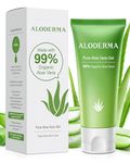 Aloderma 99% Organic Aloe Vera Gel for Face Made within 12 Hours of Harvest, Natural Hydrating Pure Aloe Vera Gel for Soothing Skincare, Moisturizing Aloe Gel for Skin, Face, & Sensitive Skin, 114g