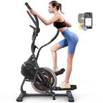 MERACH Elliptical Machines for Home, 3 in 1 Cardio Climber Stepping Elliptical Machine with MERACH APP Compact Elliptical Exercise Machine, & Stair Stepper Trainer, 16-Level Magnetic Resistance