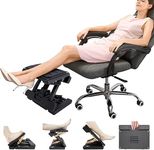 Adjustable Foot Rest Under Desk at Work, Leg Rest with Massage Surface Roller, Ergonomic Adjustment (Black)