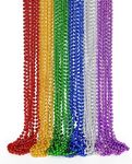 Mardi Gras Beads, 24PCS Metallic Co