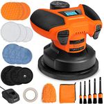 MateAuto Cordless Buffer Polisher, 12v Cordless Polisher for Car Detailing with 2000mAh Battery, Car Detailing Kit Suitable for Car paint, lampshade, handle