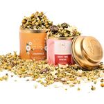 OH CHA - Chamomile Tea Combo | Pure Chamomile Flower Tea + Chamomile Night Time Unwind Tea | Chamomile Tea for Sleep, Stress Relief, Anxiety | Rich in Antioxidants, Caffeine Free | 35gms x 2 Tin Caddy