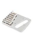 Metallor Vintage Style 6 Saddle Top Loader Bridge Compatible with Tele Telecaster Style Electric Guitar Parts Replacement Chrome.