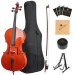 Cecilio Cello Instrument – Mendini Full Size Cellos for Kids & Adults w/ Bow, Case and Stringsac