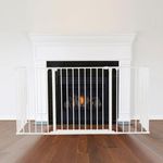 Safetots Multi Panel Fire Surround, 38cm Deep x 138cm Wide, White, 70cm Tall, Child and Pet Fire Safety, Baby and Toddler Fire Guard, Safety Barrier for Fireplaces, Easy Installation