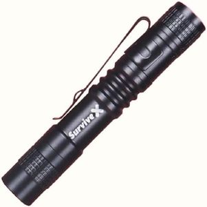 SurviveX Mini Tactical Flashlight High Lumes - Compact, Powerful Flash Light for Outdoor Activities and Emergency Use - Black