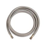 Watflow 5FT Stainless Steel Braided Ice Maker Hose with 1/4" Comp by 1/4" Comp Connection