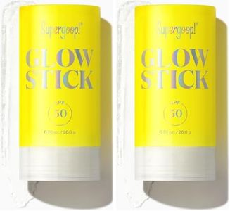 Supergoop! Glow Stick, .7 oz - SPF 50 PA++++ Dry Oil Sunscreen Stick for Face & Body - Brightens & Hydrates for a Healthy Glow - Mess-Free, Travel-Friendly SPF (Pack of 2)