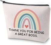 Best Boss Ever Survival Kit Boss Thank You Gift Boss Female Makeup Bag with Zipper Mentor Leader Manager Appreciation Gift, Thank Boss, no