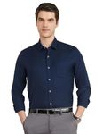 Symbol Premium Men's Cotton Smart Casual Shirt (Regular Fit | Solid Oxford | All Day Fresh) (SP-M-S24-CS-103_Navy_2XL)