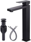 ARCORA Vessel Sink Faucet Oil Rubbed Bronze, Single Handle Tall Bathroom Faucet, Single Hole Lavatory Vanity Mixer Bar Tap with Pop Up Drain and Supply Lines