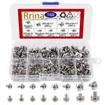 Rrina 160Pcs M3 M3.5 M4 M5 Terminal Block Screws Assortment Kit with Square Washers, Nickel Plated Carbon Steel, Silver