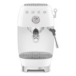 Smeg, ECF03WHEU Manual Espresso Machine, Thermoblock, Brew Cold Function, Steam Nozzle and Pressure Gauge, 1.4 L Reservoir, 1650 W, White