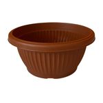 Hug A Plant |Bello Bowl 35CM Round Plastic Pot for Home & Garden (Terracotta, 35CM|13 INCH, Pack of 1)