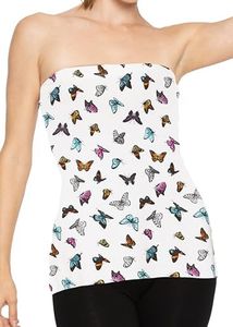 Women's Cotton Tube Top Butterfly 3X