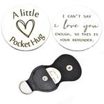 Pocket Hug Token Long Distance Relationship Gifts for Boyfriend Girlfriend I Can't Say I Love You Enough Pocket Hugs for Friends Mom Christmas Birthday Gift for Husband Wife