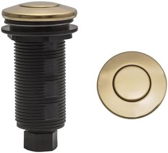 Strictly Sinks Garbage Disposal Air Switch – Sink Top Garbage Disposal Button for Kitchen Sink, Brushed Gold Air Switch for Garbage Disposal (1-3/4 x 1-3/4 x 1 Inch)
