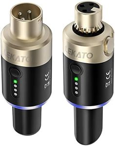 LEKATO 5,8 Ghz Microphone sans Fil Transmetteur Récepteur Plug-on XLR Microphone Système sans Fil pour Microphone Dynamique, mélangeur Audio, Appareil Photo Reflex numérique, système de sonorisation