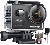 LeadEdge Action Camera 4K/30FPS 20MP EIS Anti-Shake External MIC WiFi 2.0 IPS HD Remote Control Diving 131ft Waterproof Helmet Underwater Cameras…