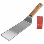 Stainless Steel Metal Spatula, 3 * 8 inch Long Griddle Spatula, Hamburger Smasher Turner Scraper - Pancake Flipper - BBQ Spatula and Flat Top Griddle Spatula - Commercial Grade