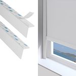 ZSTARR PVC Light Blockers Blackout Light Blockers Side Tracks for Window Shades and Blinds,Side Tracks for Blackout Shades Easy to Instal,Light Blocking Strips for Bedroom (White, 58",2Pcs)