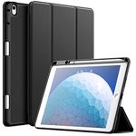 JETech Case for iPad Air 3 (10.5-Inch 2019, 3rd Generation) and iPad Pro 10.5 with Pencil Holder, Slim Tablet Cover with Soft TPU Back, Auto Wake/Sleep (Black)