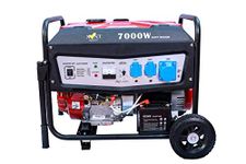 XLNT-9500E 7,000-Watt Gasoline (Petrol) Powered Generator with Electric Start, Red/Black