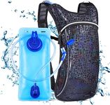 Hydration Pack,Hydration Backpack with 2L Hydration Bladder Lightweight Insulation Water Pack for Festivals, Raves, Hiking, Biking, Climbing, Running and More (Black Character)