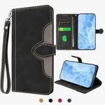 SharkProten Case for iPhone 6/6S with RFID Protection Flip Case PU Leather Wallet Case Cover with Magnetic Closure Kickstand Card Slot Phone Shell Black