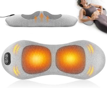 Sanivor 3 in 1 Lower Back Massager - Electric Lumbar with Heat, Vibration,Traction,Lumbar Support Pillow for Lower Back Pain Relief,Deep Tissue Relaxation, Grey FSA Eligible/HSA Eligible