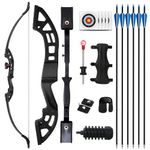SERfawnCH Recurve Bow for Beginners, 30/40lbs – 51" Ambidextrous Training Bow Kit, Lightweight Beginner Archery Set for Target Shooting for Adults & Teens