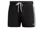 adidas Men's 3 Stripes Swim Shorts, Black/White, XL