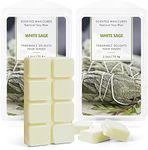 SCENTORINI Wax Melts, Wax Cubes, White Sage Wax Melts, Soy Scented Wax Melts for Wax Warmers Mothers Day Decor, 2 x 2.5 oz (Wax 2_White Sage)