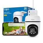 Tapo C510W 2K Outdoor Pan/Tilt Security Camera, 360°Visual Coverage, IP65 WiFi Camera, Motion Tracking, Full-Colour Night Vision, Cloud and Local Storage, Works With Alexa and Google, No Monthly Fee