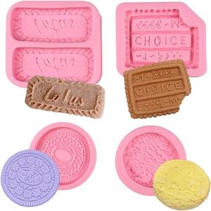 nklbio Biscuit Silicone Molds, Cookies Chocolate Candy Fondant Molds, Can Be Used for Cake Decorating, Cupcake Toppers, Cookies, Butter, Floral Paste, Dough, Plaster, Resin, Clay