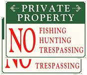 2Pack Private Property No Fishing N