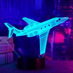 OkiyiD Airplane Night Light, Airplane Gifts for Boys, 3D Illusion Lamp with 16 Colors Remote and Touch Control, Plane Decor for Kids Room, Girls Birthday Gifts