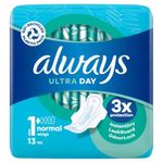 Always Ultra Sanitary Towels Normal with Wings (Size 1) 13ct